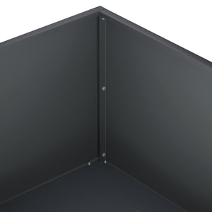 Γλάστρα Κήπου 2 τμχ. Ανθρακί 100 x 100 x 30 cm