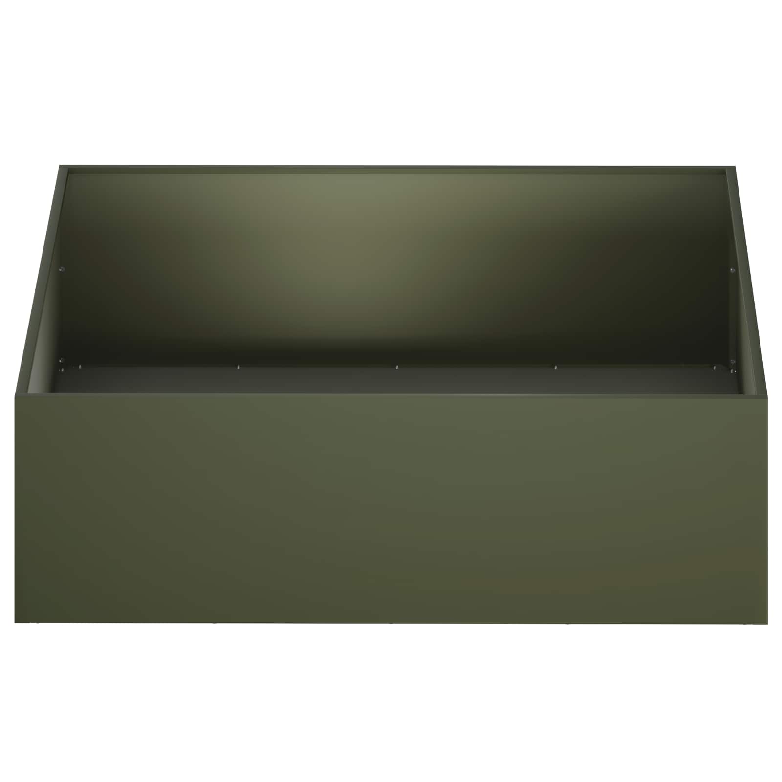 Γλάστρα Κήπου Λαδί 100 x 100 x 30 cm Ψυχρής έλασης χάλυβας