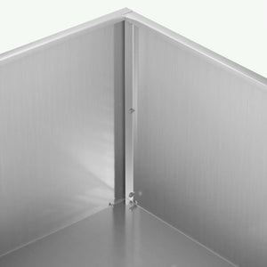 Γλάστρα Κήπου Ασημί 100 x 100 x 30 cm Γαλβανισμένος Χάλυβας