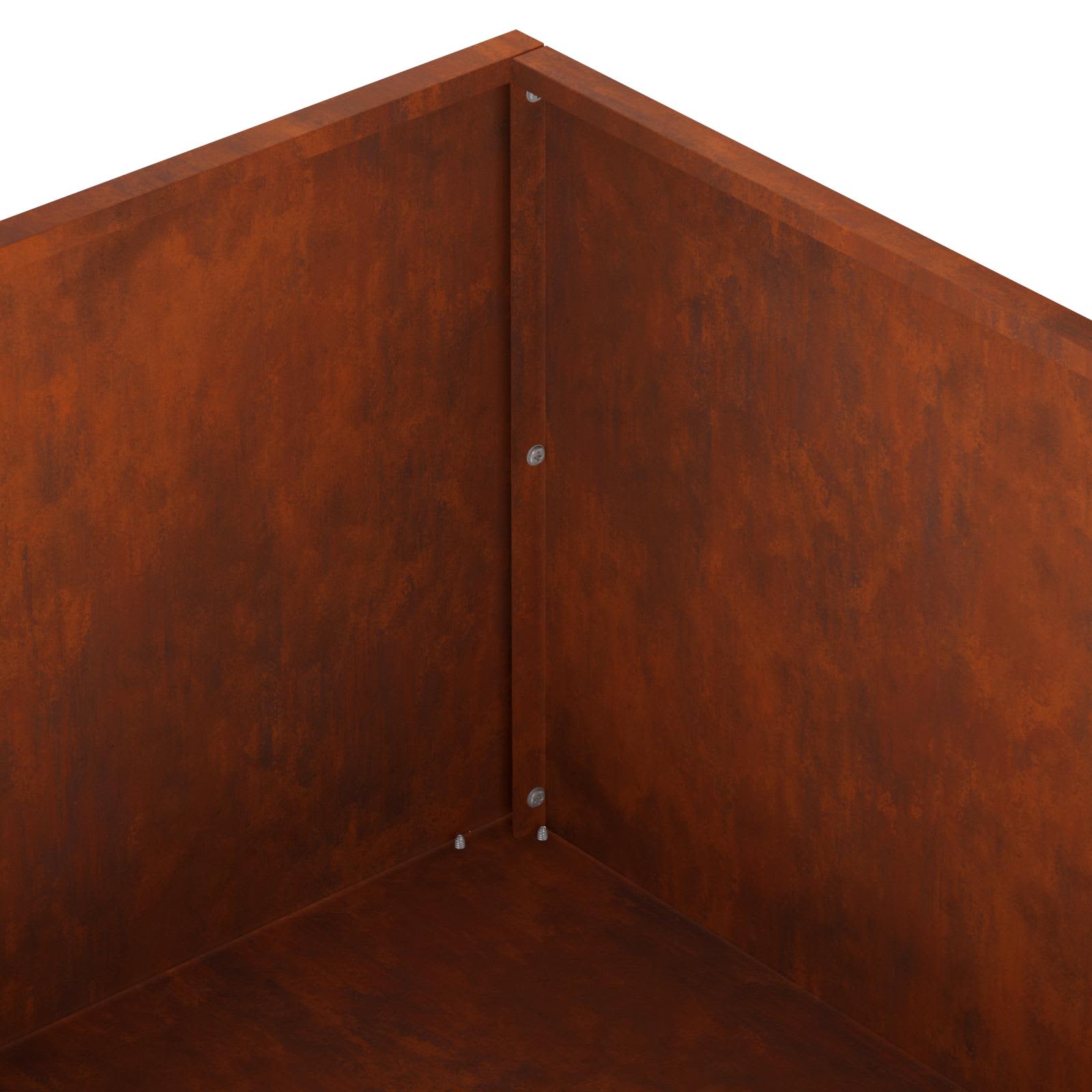 Γλάστρα Κήπου 2 τμχ. Σκ rusty 100 x 100 x 30 cm - Pakobazaar