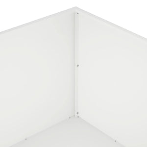Γλάστρα Κήπου Λευκό 60 x 60 x 40 cm Ψυχρής έλασης χάλυβας - Pakobazaar