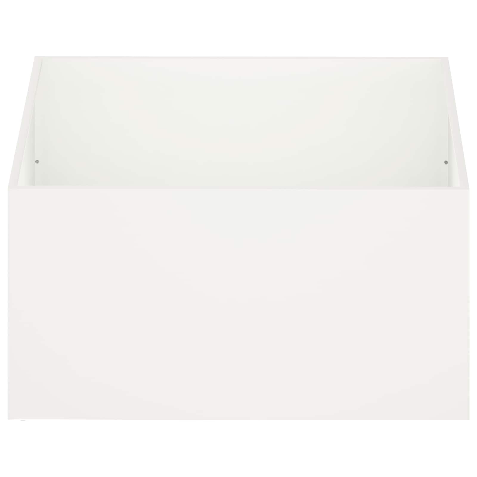 Γλάστρα Κήπου Λευκό 60 x 60 x 40 cm Ψυχρής έλασης χάλυβας - Pakobazaar