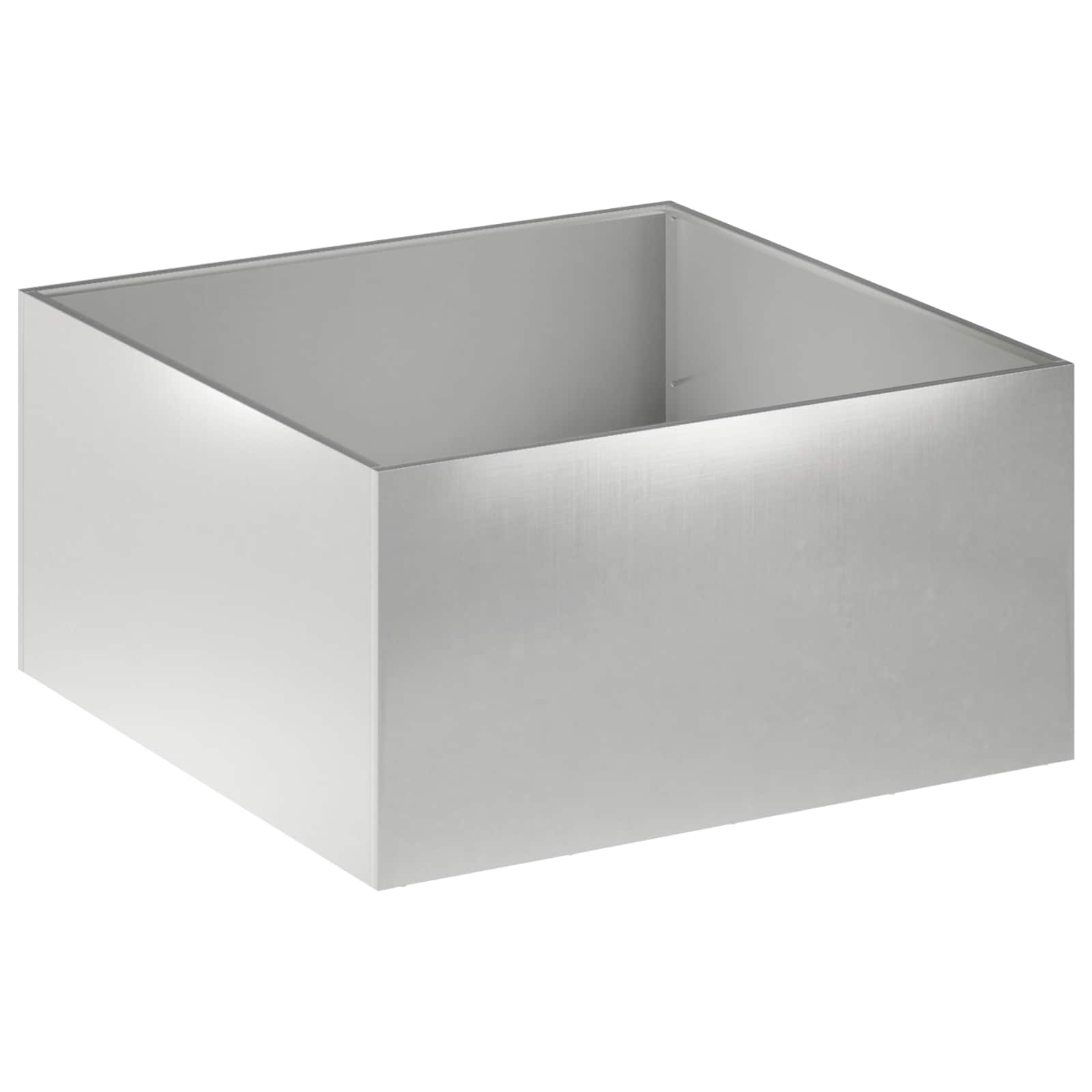 Γλάστρα Κήπου 2 τμχ. Ασημί 60 x 60 x 40 cm Ανοξείδωτο Ατσάλι - Pakobazaar