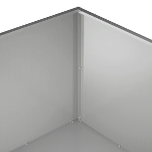 Γλάστρα Κήπου 2 τμχ. Ασημί 60 x 60 x 40 cm
