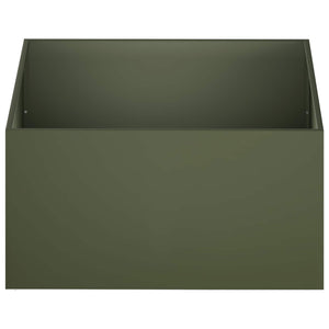 Γλάστρα Κήπου 2 τμχ. Λαδί 80 x 80 x 40 cm Ψυχρής έλασης χάλυβας - Pakobazaar
