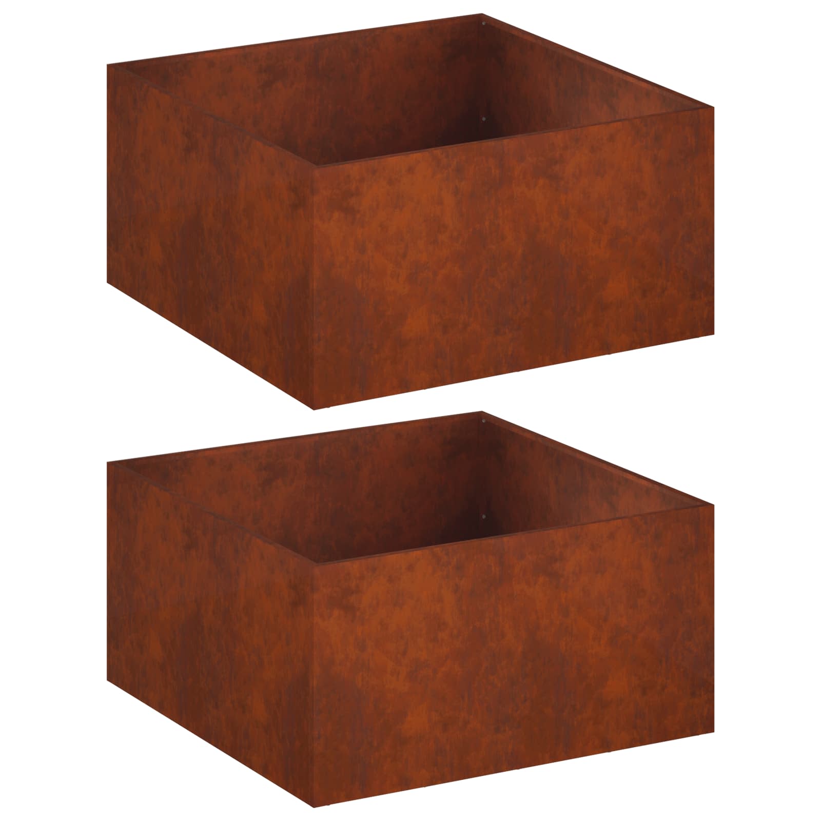 Γλάστρα Κήπου 2 τμχ. Σκ rusty 80 x 80 x 40 cm - Pakobazaar