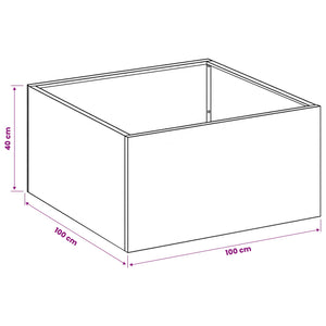 Γλάστρα Κήπου 2 τμχ. Ανθρακί 100 x 100 x 40 cm - Pakobazaar