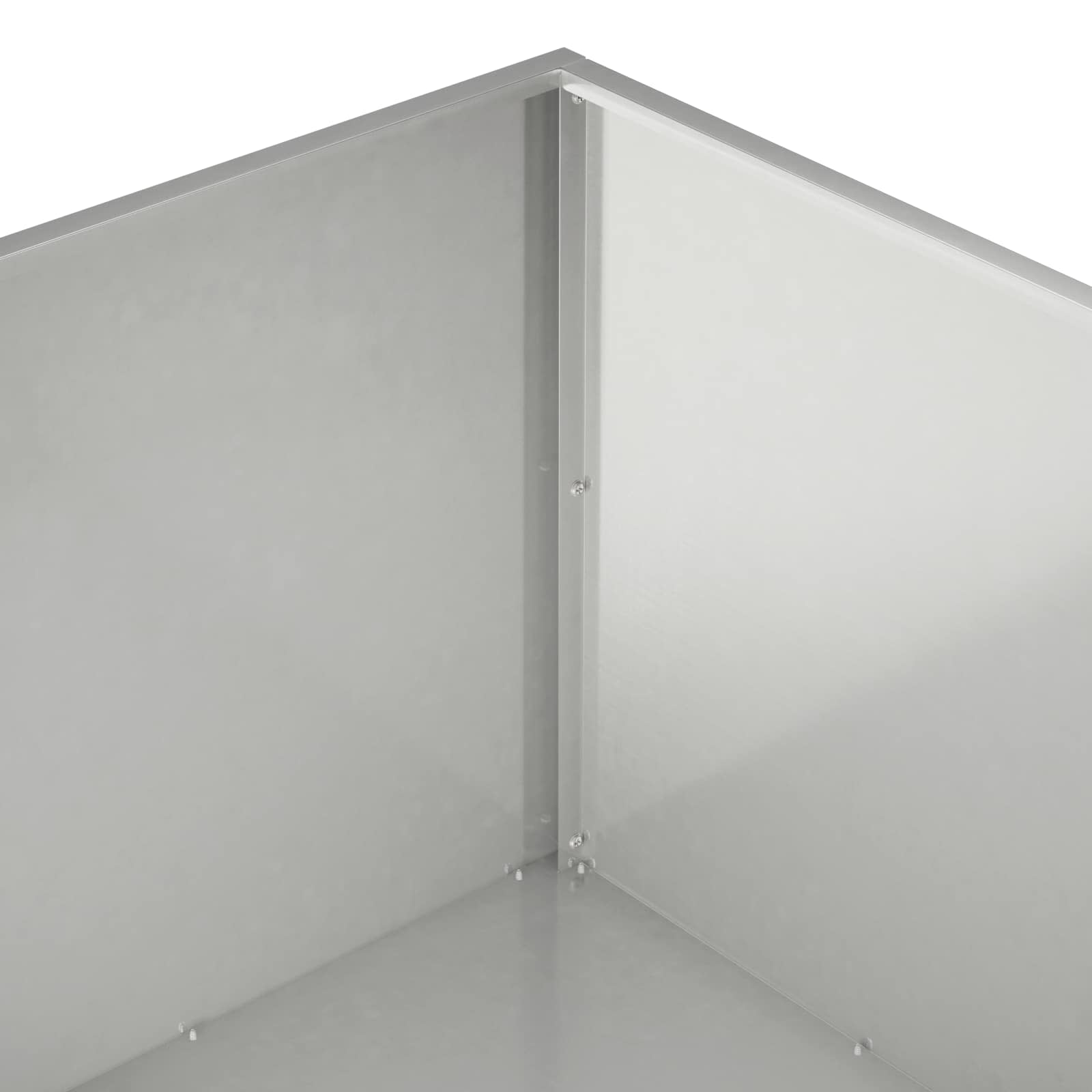 Γλάστρα Κήπου 2 τμχ. Ασημί 100 x 100 x 40 cm Ανοξείδωτο Ατσάλι - Pakobazaar