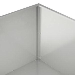 Γλάστρα Κήπου 2 τμχ. Ασημί 100 x 100 x 40 cm Ανοξείδωτο Ατσάλι - Pakobazaar