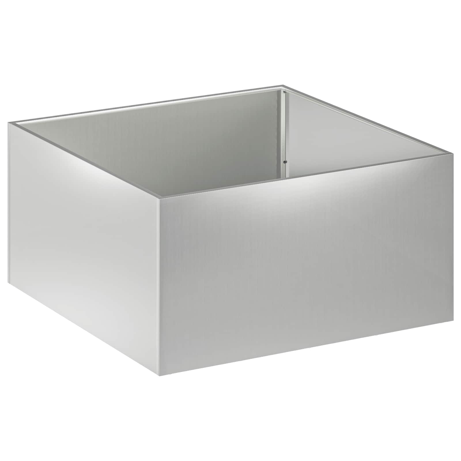 Γλάστρα Κήπου Ασημί 100 x 100 x 40 cm Γαλβανισμένος Χάλυβας - Pakobazaar
