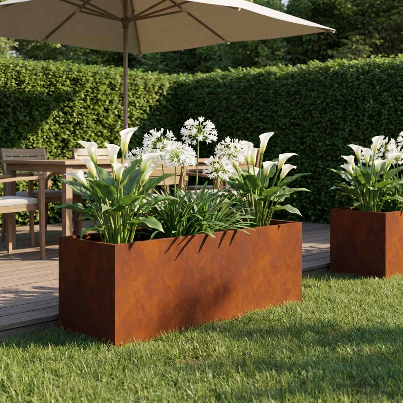 Γλάστρα Κήπου Σκ rusty 60 x 20 x 20 εκ. - Pakobazaar