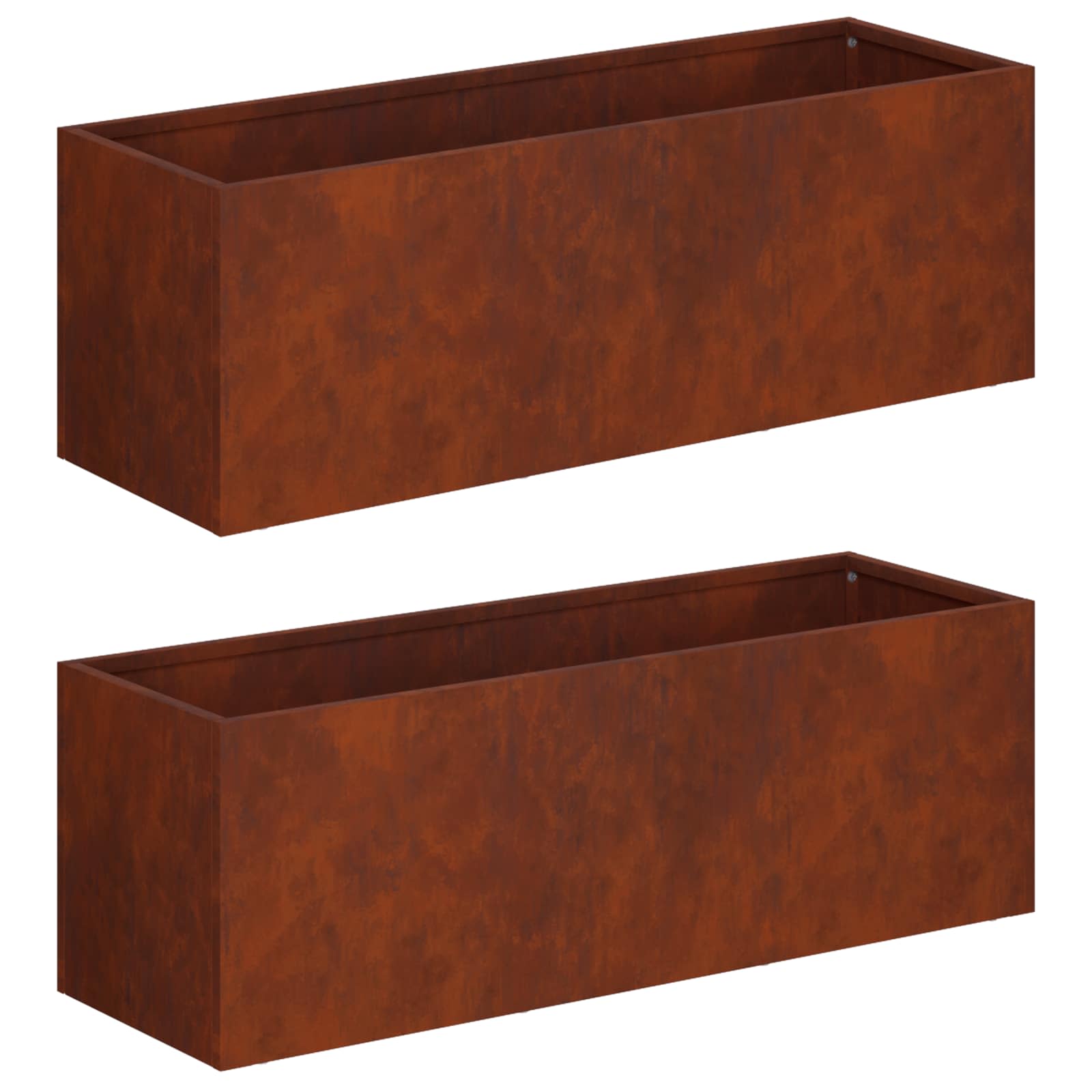 Γλάστρα Κήπου 2 τμχ. Σκ rusty 60 x 20 x 20 εκ.