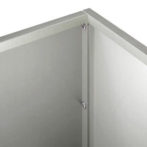 Γλάστρα Κήπου Ασημί 80 x 20 x 20 εκ. Ανοξείδωτο Ατσάλι