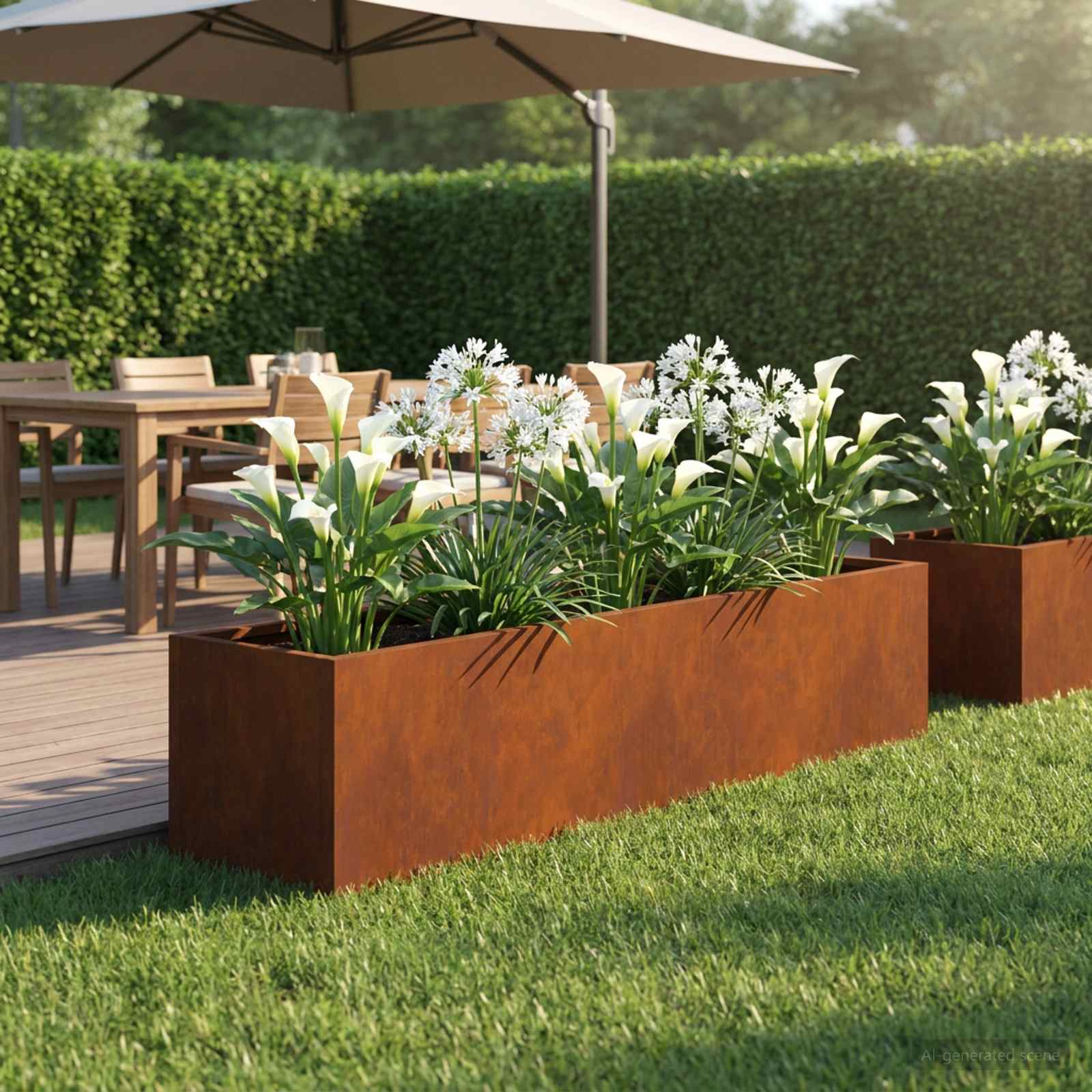 Γλάστρα Κήπου Σκ rusty 80 x 20 x 20 εκ.