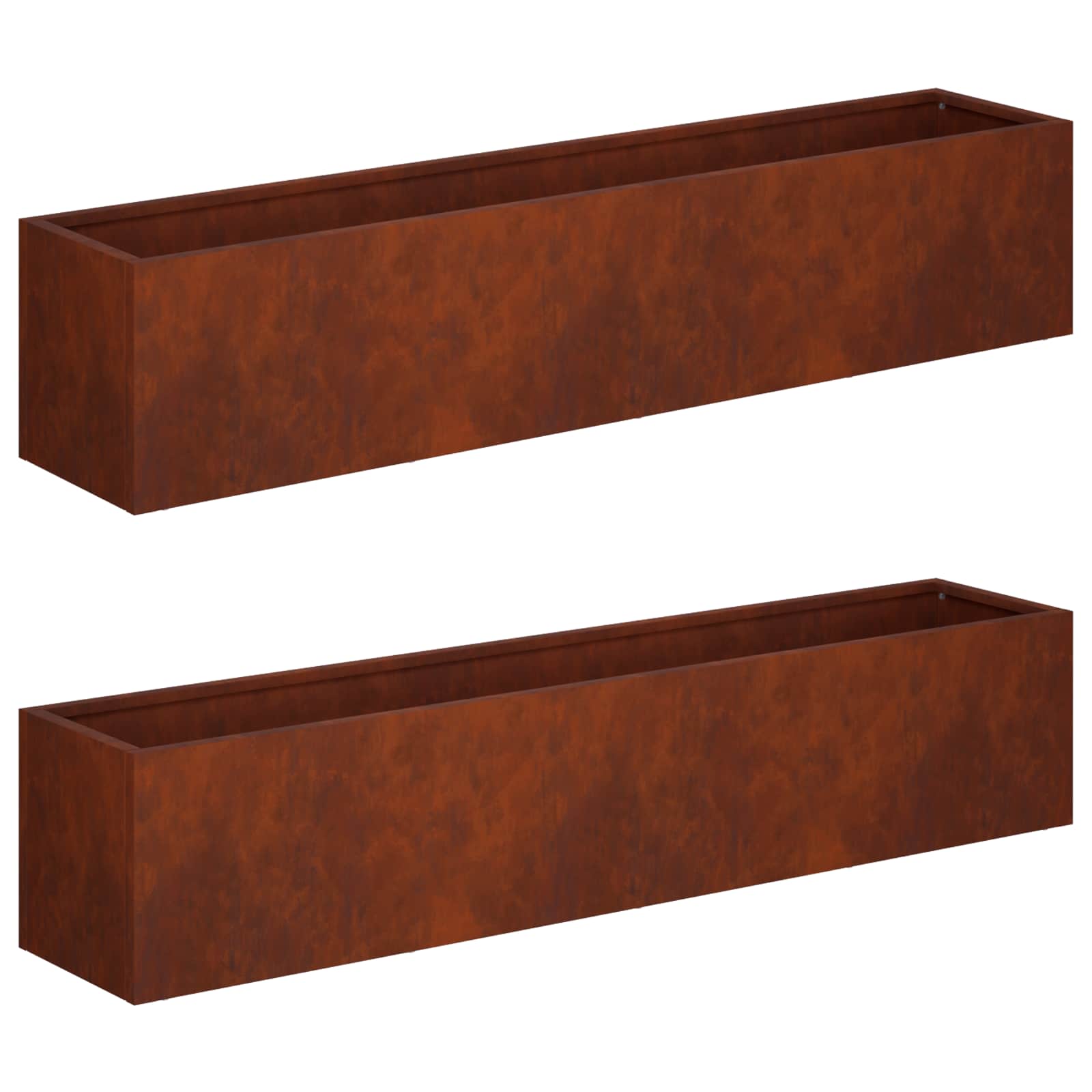 Γλάστρα Κήπου 2 τμχ. Σκ rusty 80 x 20 x 20 εκ. - Pakobazaar
