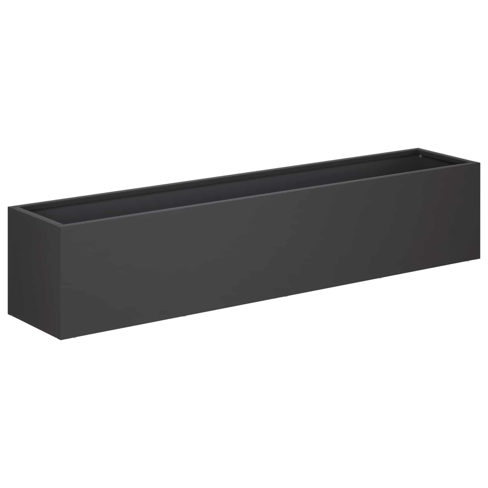 Γλάστρα Κήπου 2 τμχ. Μαύρο 100 x 20 x 20 εκ. - Pakobazaar