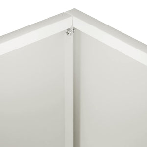 Γλάστρα Κήπου Λευκό 40 x 30 x 30 εκ Ψυχρής έλασης χάλυβας