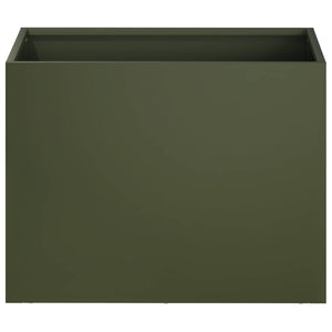 Γλάστρα Κήπου 2 τμχ. Λαδί 40 x 30 x 30 εκ Ψυχρής έλασης χάλυβας