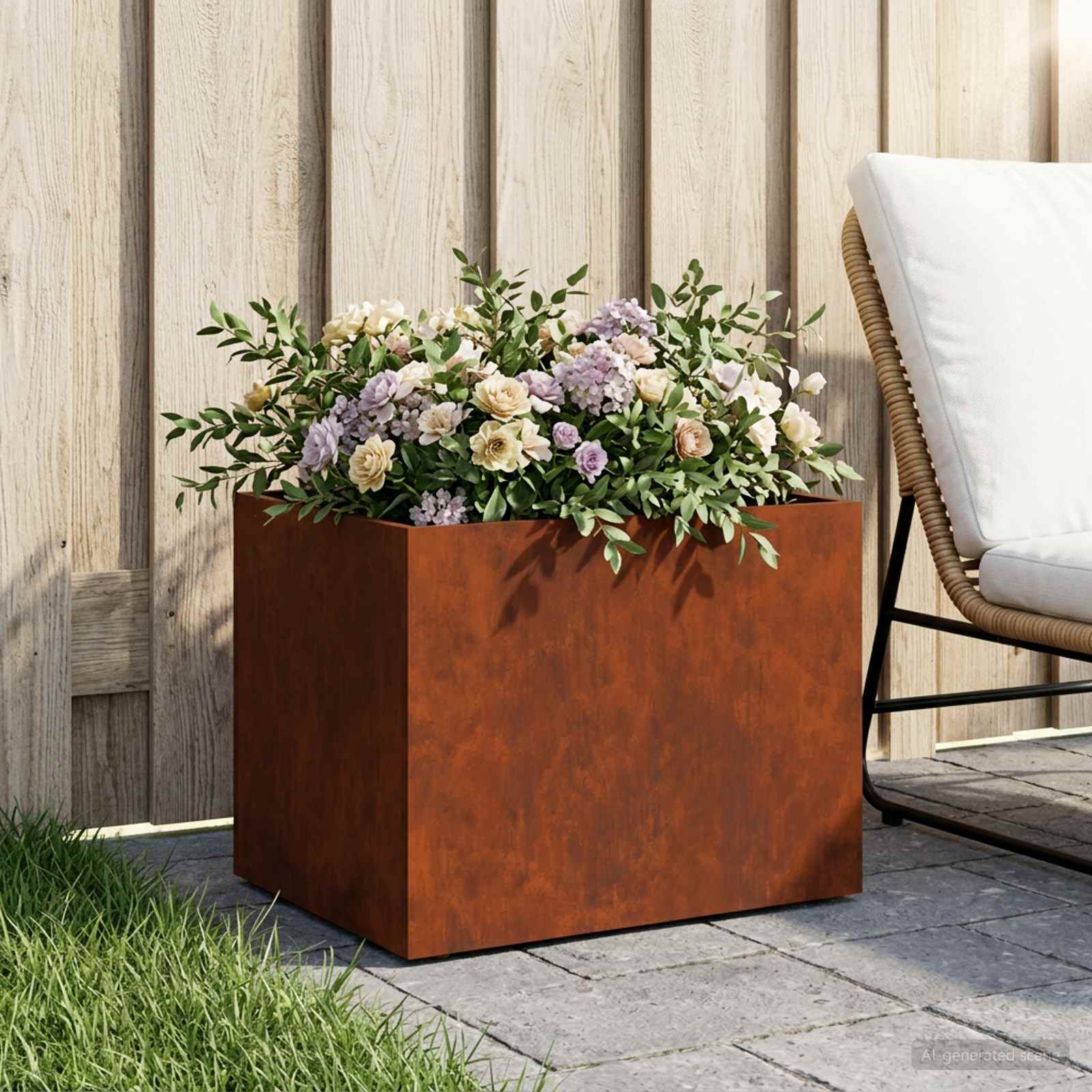Γλάστρα Κήπου Σκ rusty 40 x 30 x 30 εκ