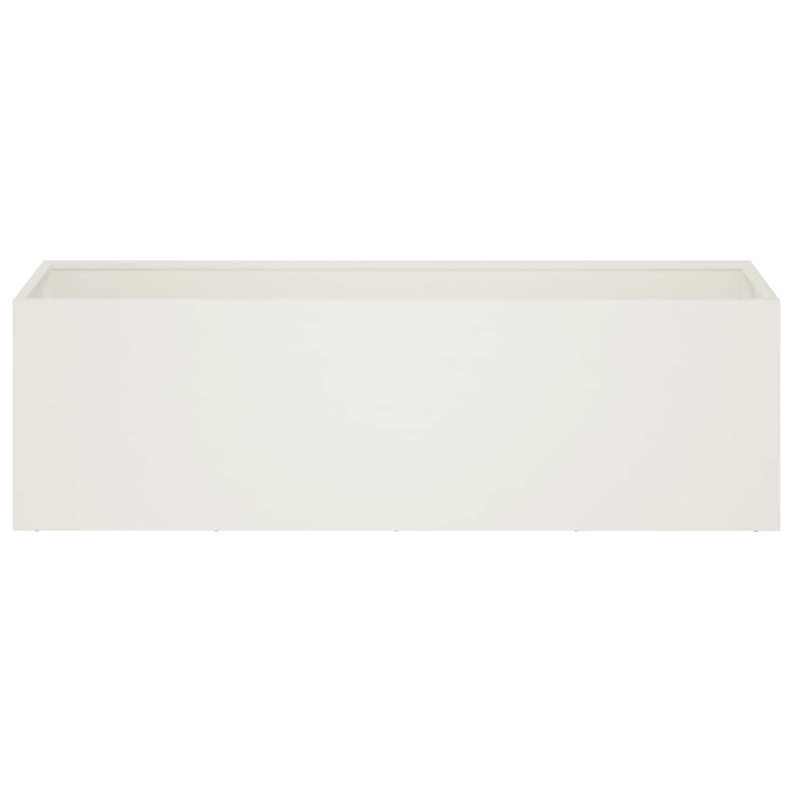 Γλάστρα Κήπου Λευκό 100 x 30 x 30 cm Ψυχρής έλασης χάλυβας