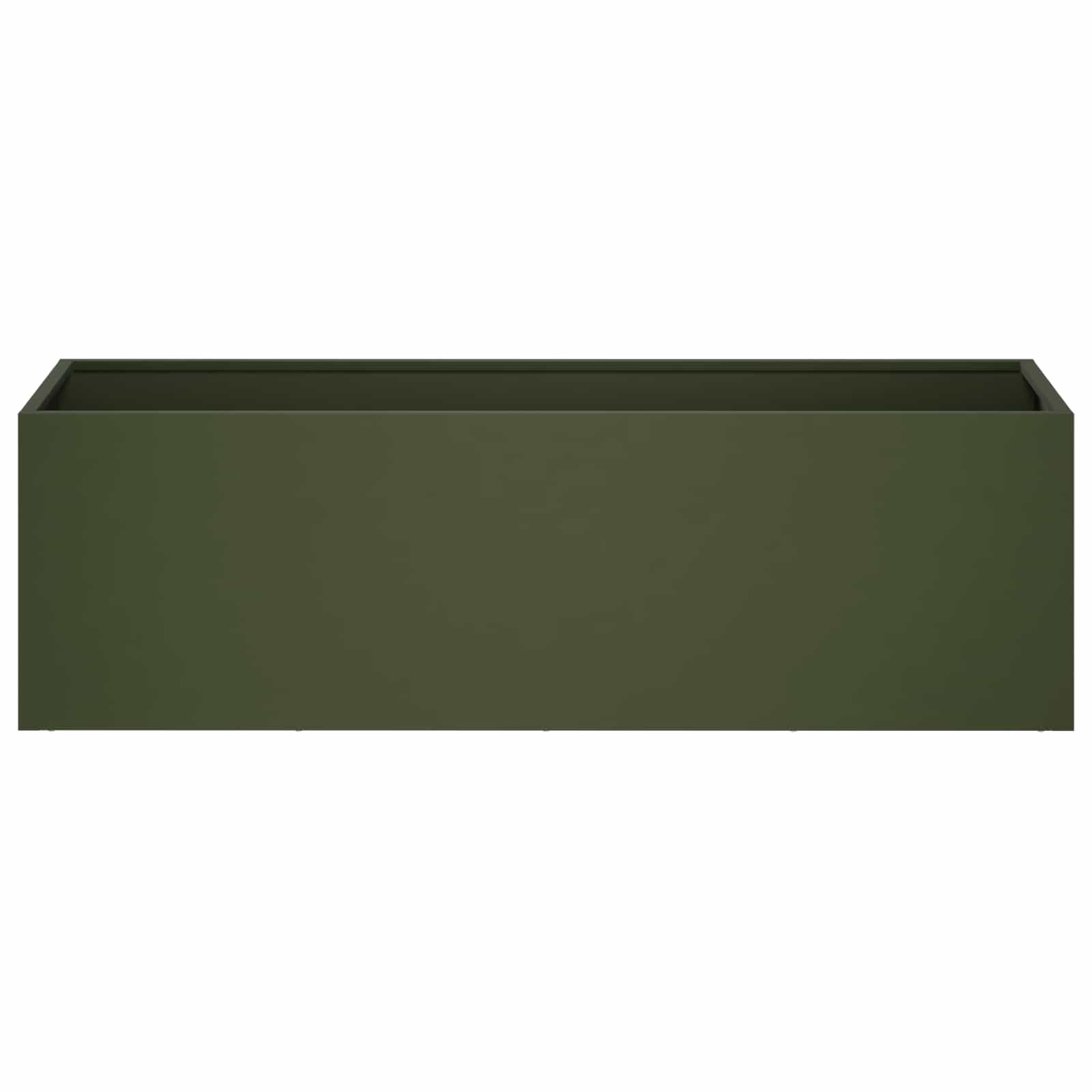Γλάστρα Κήπου Λαδί 100 x 30 x 30 cm Ψυχρής έλασης χάλυβας - Pakobazaar