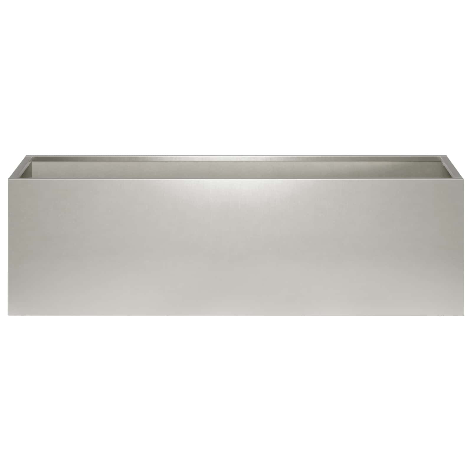 Γλάστρα Κήπου Ασημί 100 x 30 x 30 cm Ανοξείδωτο Ατσάλι - Pakobazaar