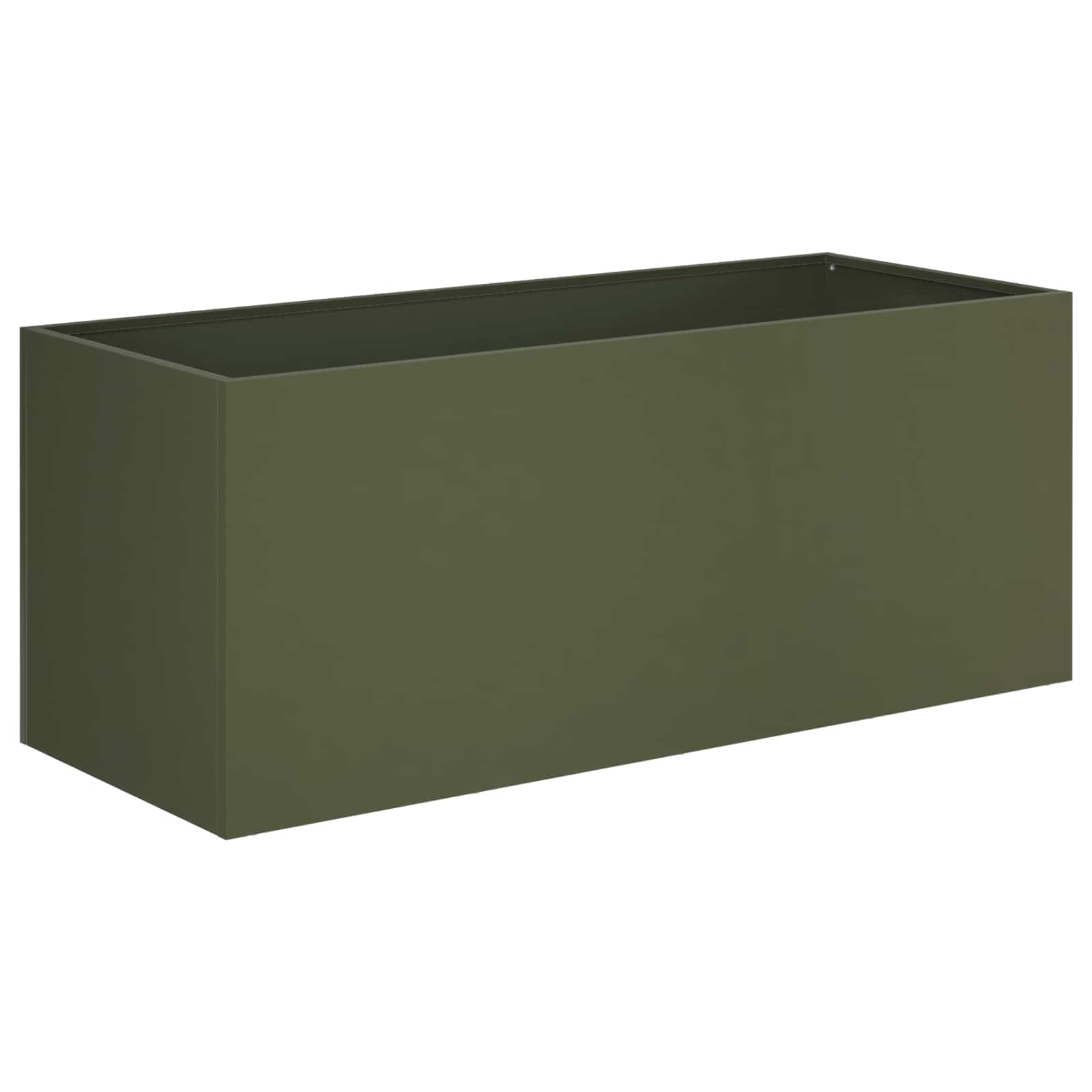 Γλάστρα Κήπου 2 τμχ. Λαδί 80 x 40 x 40 cm Ψυχρής έλασης χάλυβας