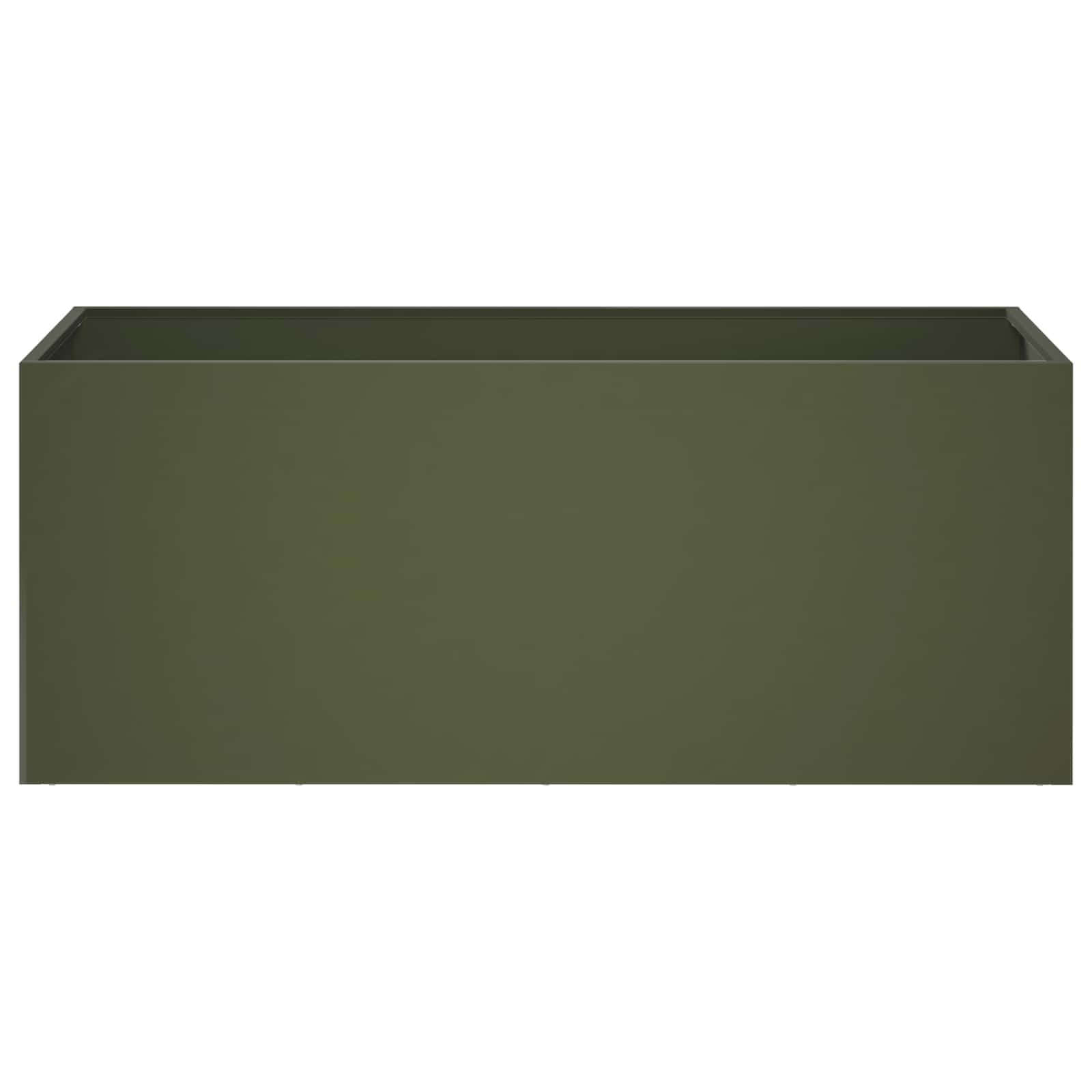 Γλάστρα Κήπου 2 τμχ. Λαδί 80 x 40 x 40 cm Ψυχρής έλασης χάλυβας