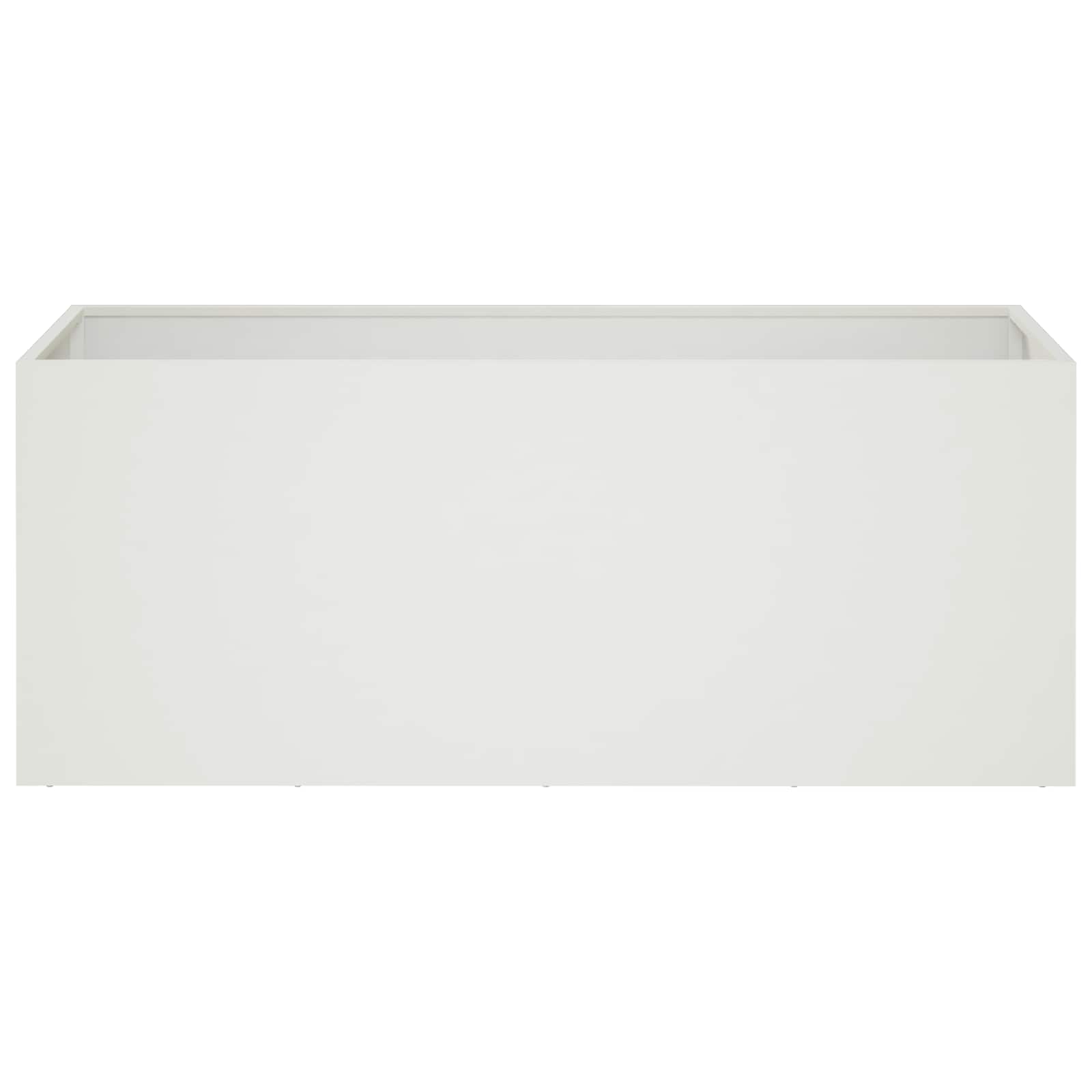 Γλάστρα Κήπου Λευκό 100 x 40 x 40 cm Ψυχρής έλασης χάλυβας - Pakobazaar