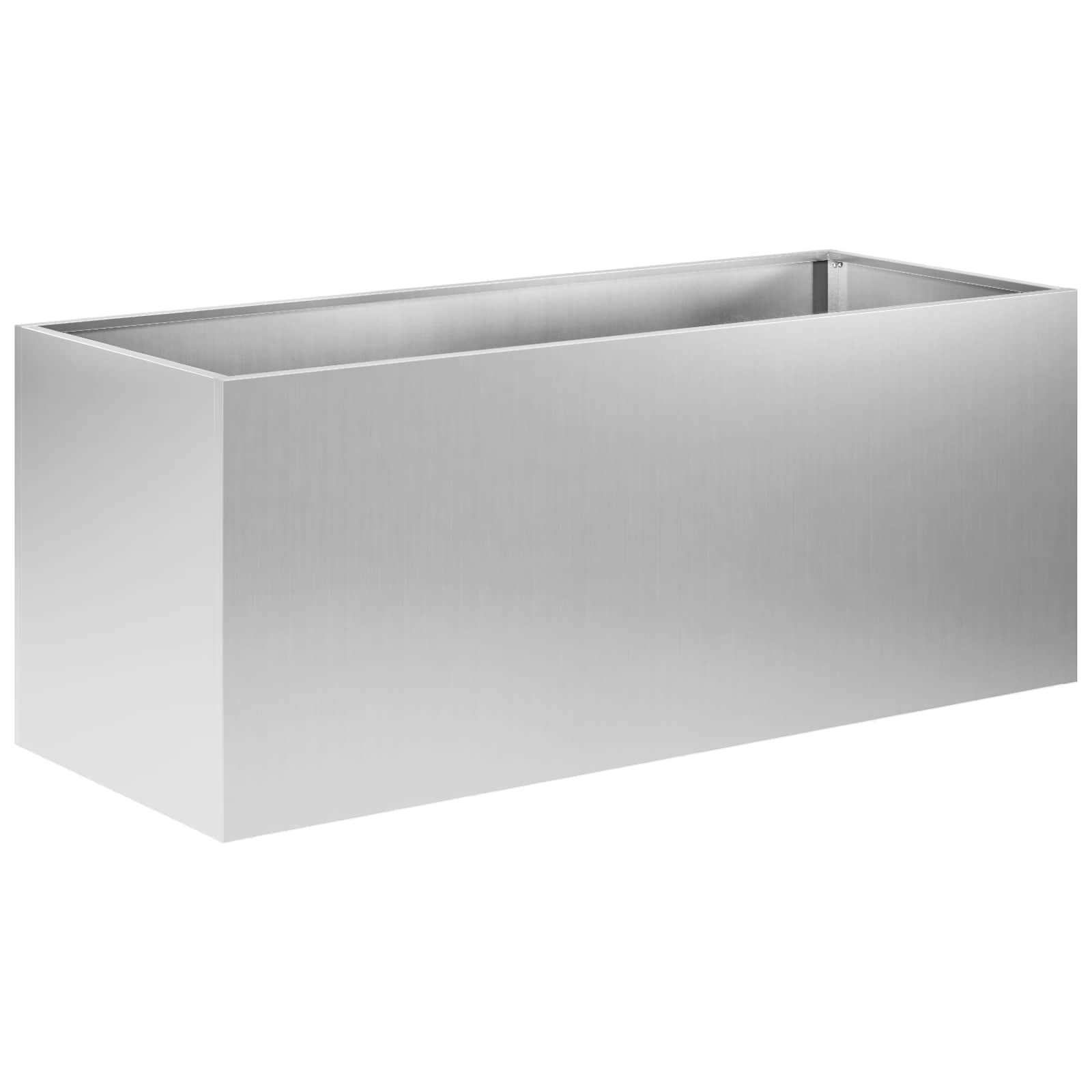 Γλάστρα Κήπου Ασημί 100 x 40 x 40 cm Γαλβανισμένος Χάλυβας - Pakobazaar