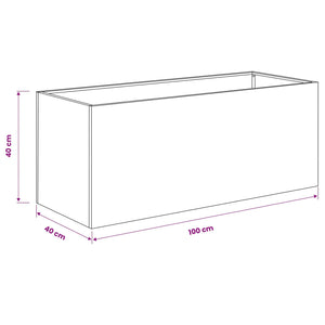 Γλάστρα Κήπου Σκ rusty 100 x 40 x 40 cm - Pakobazaar