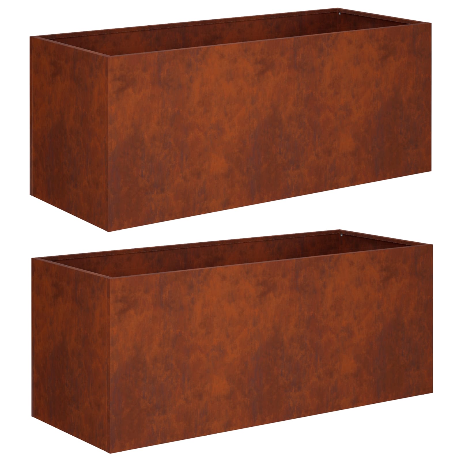 Γλάστρα Κήπου 2 τμχ. Σκ rusty 100 x 40 x 40 cm - Pakobazaar