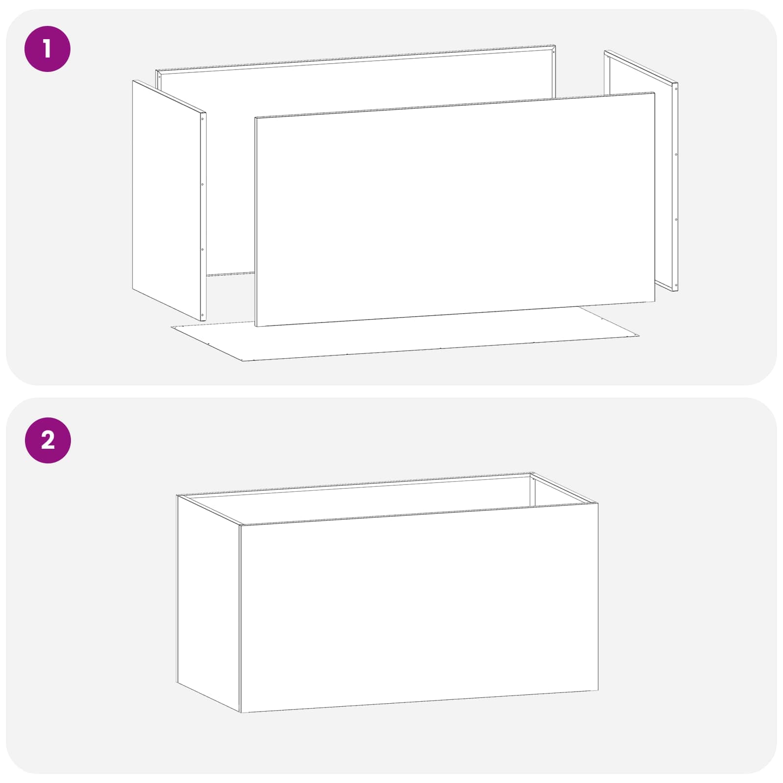 Γλάστρα Κήπου Ανθρακί 80 x 50 x 50 εκ Ψυχρής έλασης χάλυβας
