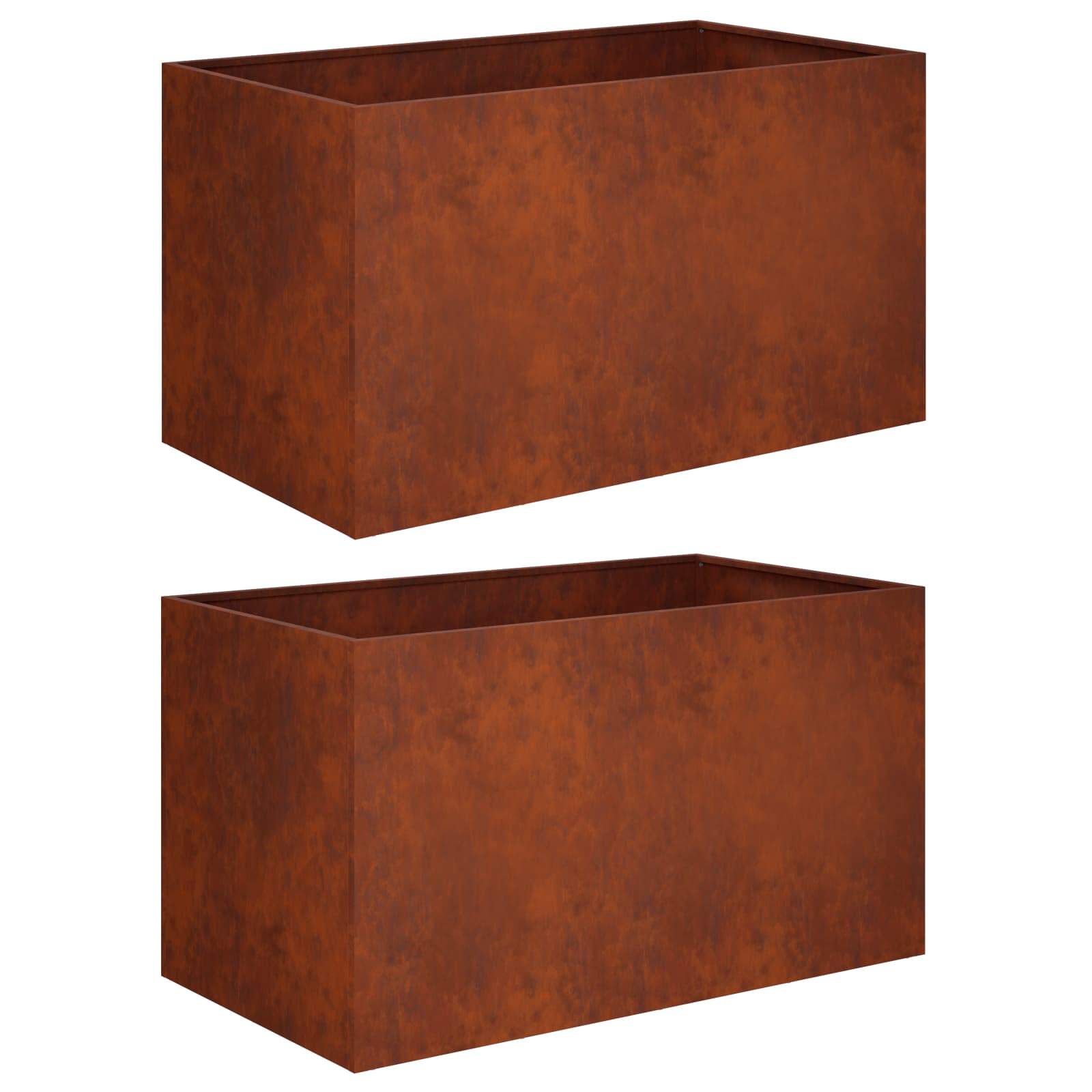 Γλάστρα Κήπου 2 τμχ. Σκ rusty 80 x 50 x 50 εκ - Pakobazaar