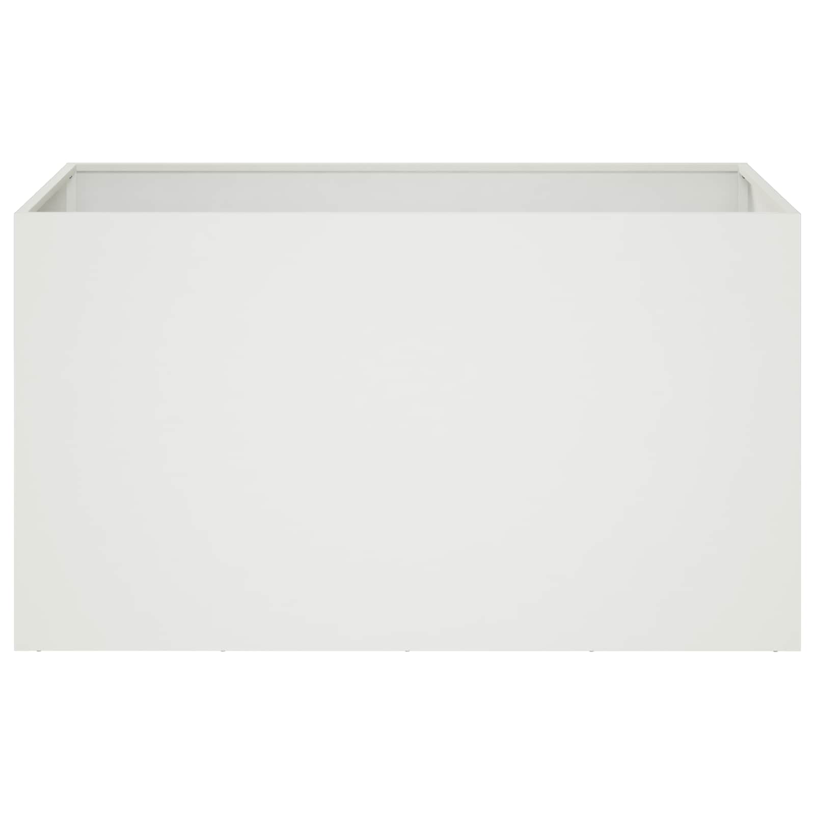 Γλάστρα Κήπου Λευκό 100 x 50 x 50 cm Ψυχρής έλασης χάλυβας - Pakobazaar