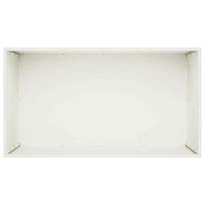 Γλάστρα Κήπου Λευκό 100 x 50 x 50 cm Ψυχρής έλασης χάλυβας - Pakobazaar
