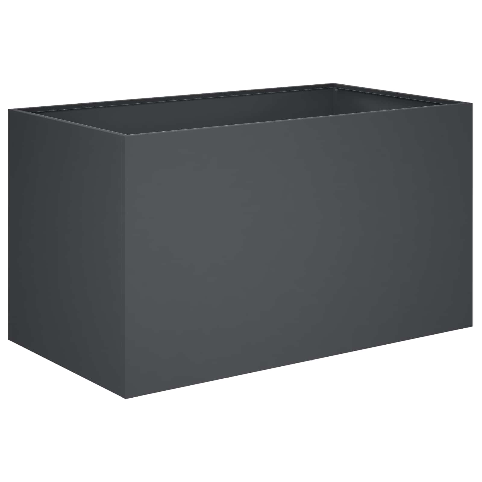 Γλάστρα Κήπου Ανθρακί 100 x 50 x 50 cm Ψυχρής έλασης χάλυβας