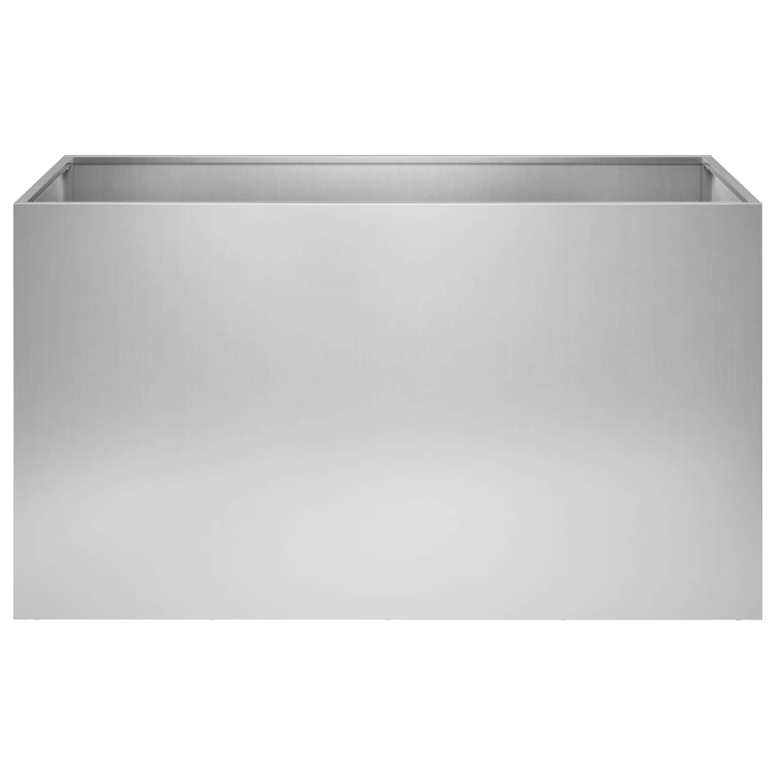 Γλάστρα Κήπου Ασημί 100 x 50 x 50 cm Γαλβανισμένος Χάλυβας