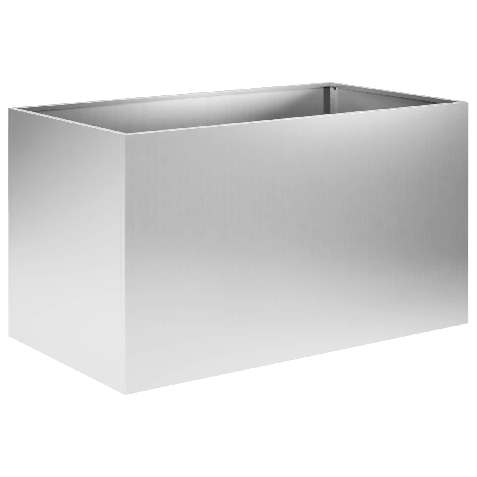 Γλάστρα Κήπου 2 τμχ. Ασημί 100 x 50 x 50 cm - Pakobazaar