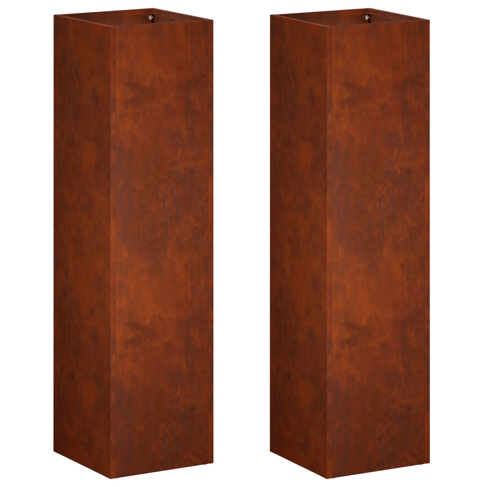 Γλάστρα Κήπου 2 τμχ. Σκ rusty 20 x 20 x 75 εκ. - Pakobazaar