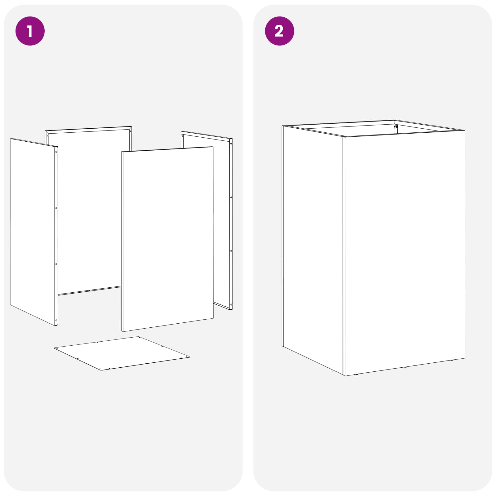 Γλάστρα Κήπου Λαδί 30 x 30 x 50 cm Ψυχρής έλασης χάλυβας