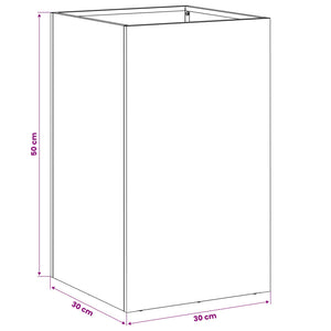 Γλάστρα Κήπου Λαδί 30 x 30 x 50 cm Ψυχρής έλασης χάλυβας