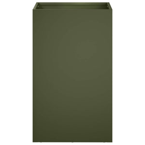 Γλάστρα Κήπου 2 τμχ. Λαδί 30 x 30 x 50 cm Ψυχρής έλασης χάλυβας - Pakobazaar