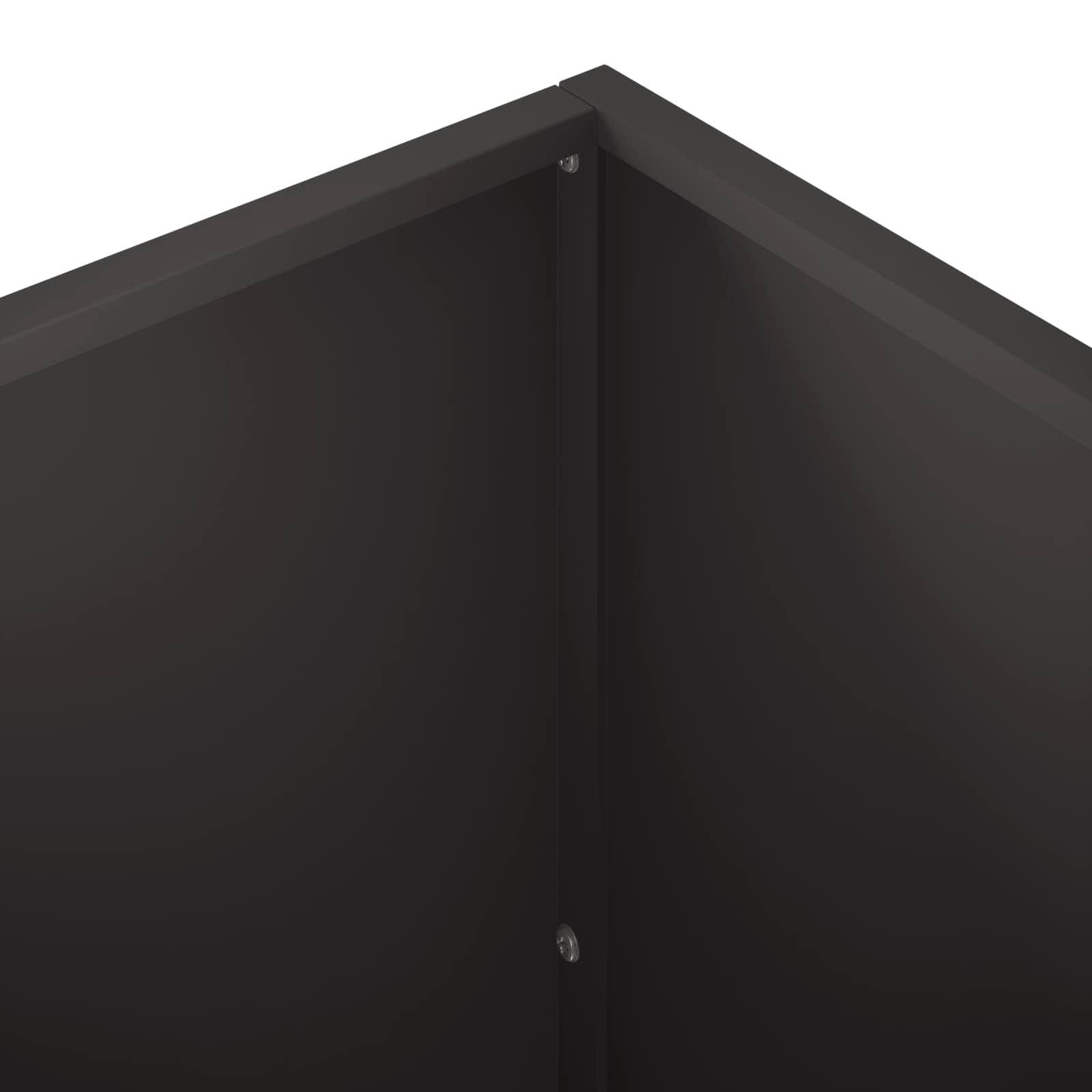 Γλάστρα Κήπου Μαύρο 40 x 40 x 75 cm Ψυχρής έλασης χάλυβας - Pakobazaar