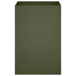Γλάστρα Κήπου 2 τμχ. Λαδί 40 x 40 x 75 cm Ψυχρής έλασης χάλυβας - Pakobazaar
