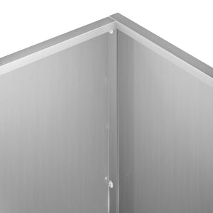 Γλάστρα Κήπου Ασημί 40 x 40 x 75 cm Γαλβανισμένος Χάλυβας