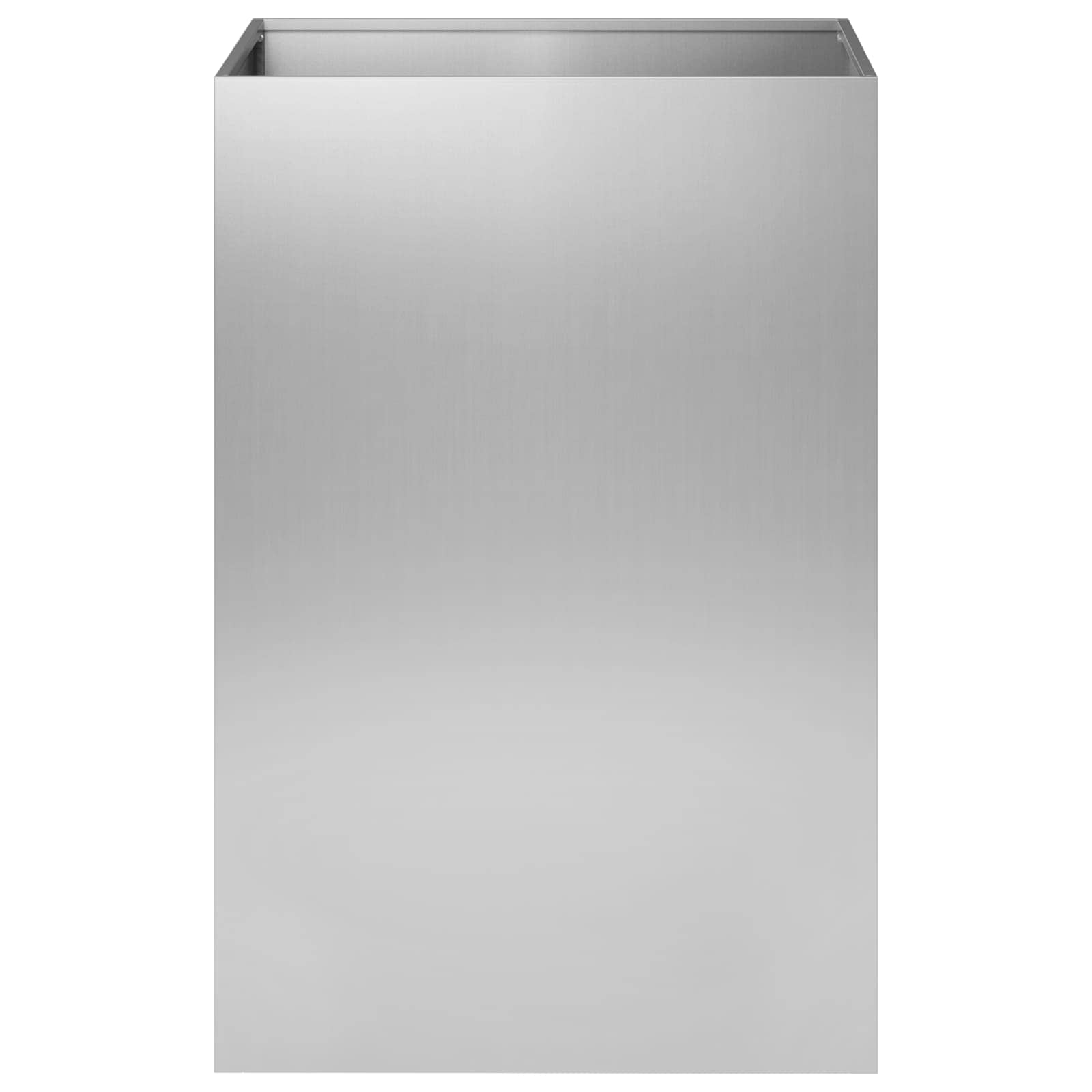 Γλάστρα Κήπου Ασημί 40 x 40 x 75 cm Γαλβανισμένος Χάλυβας