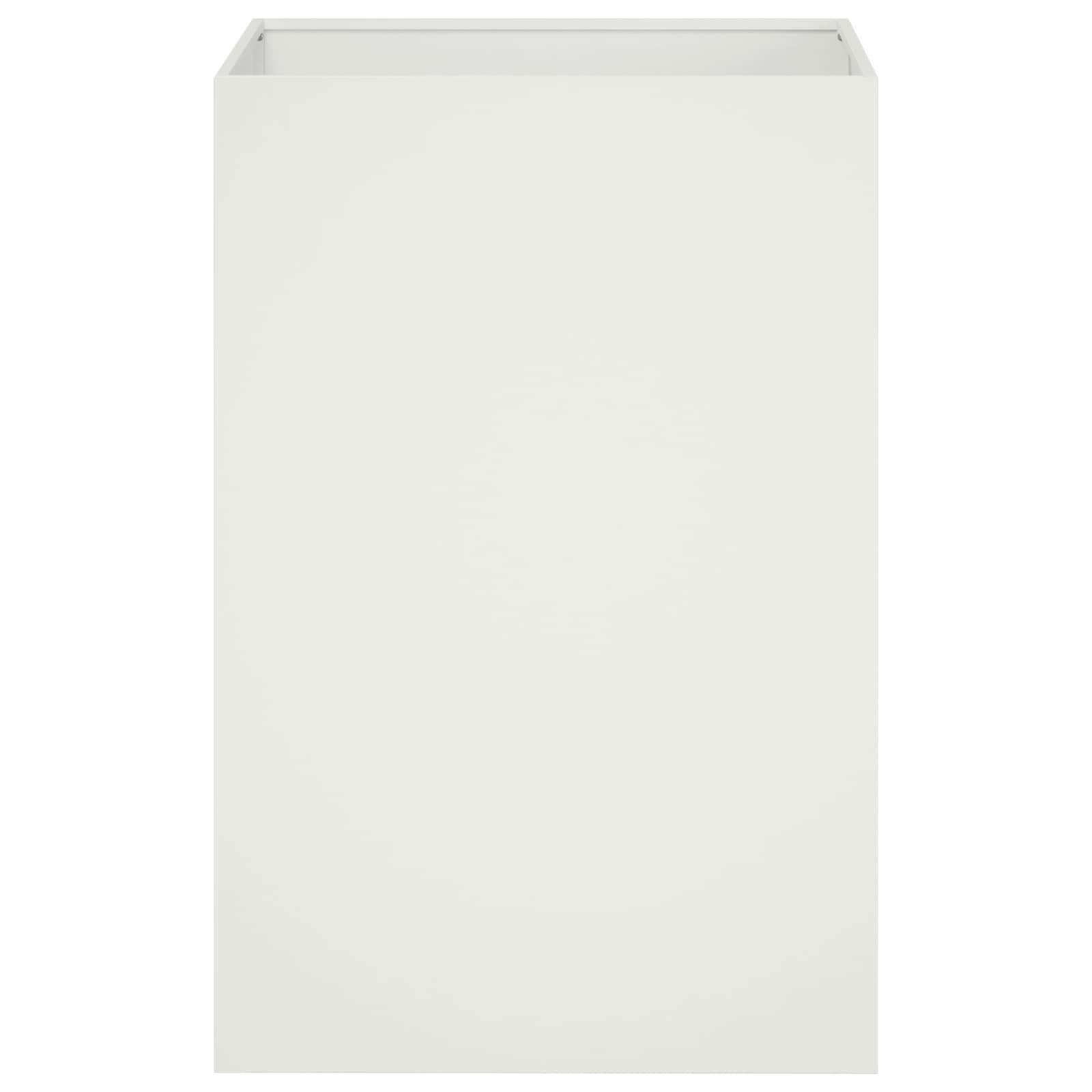 Γλάστρα Κήπου Λευκό 50 x 50 x 75 cm Ψυχρής έλασης χάλυβας