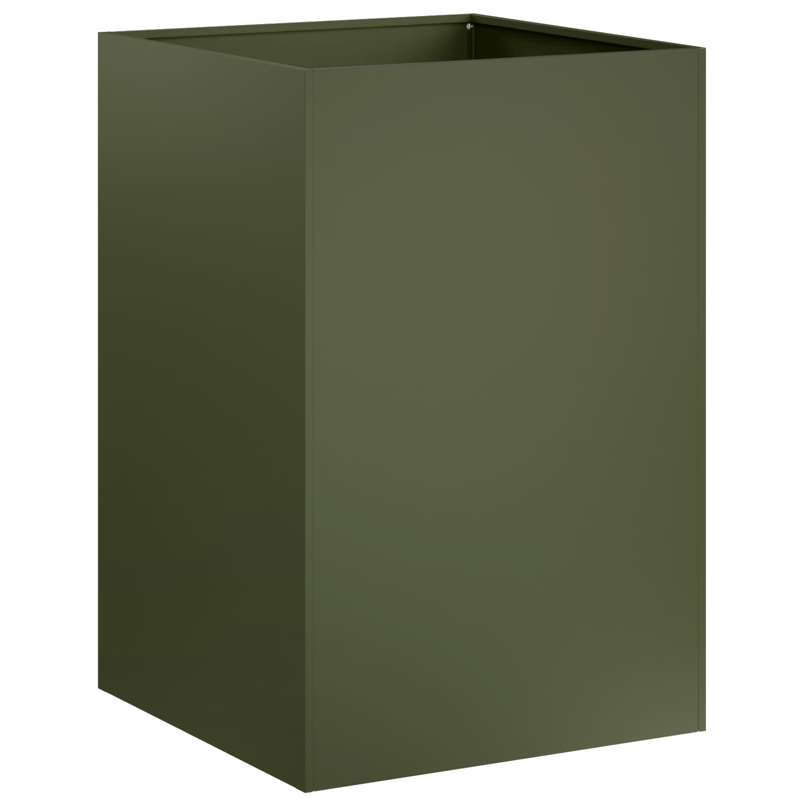 Γλάστρα Κήπου 2 τμχ. Λαδί 50 x 50 x 75 cm Ψυχρής έλασης χάλυβας - Pakobazaar