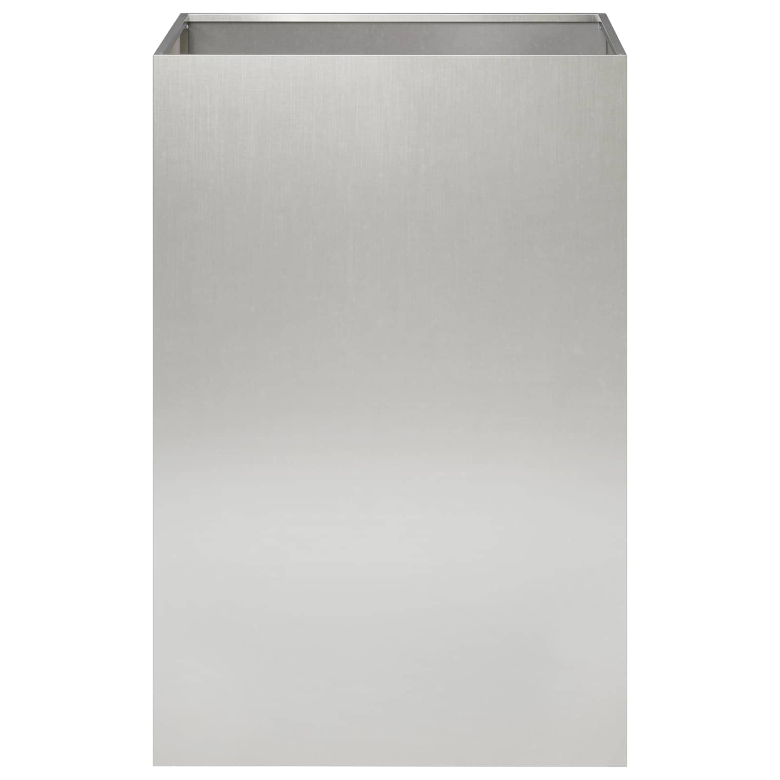 Γλάστρα Κήπου Ασημί 50 x 50 x 75 cm Ανοξείδωτο Ατσάλι